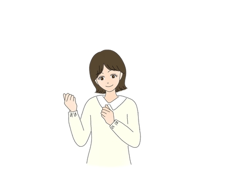 かわいいガッツポーズ 女性,女子,ガッツポーズ,気合,かわいいのイラスト素材