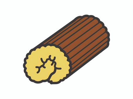 伊達巻（１本）02 伊達巻,おせち,正月,食べ物,アイコン,マーク,シンプルのイラスト素材