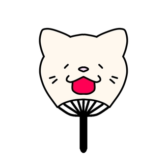 Illustration, cat, a fan, wind, 