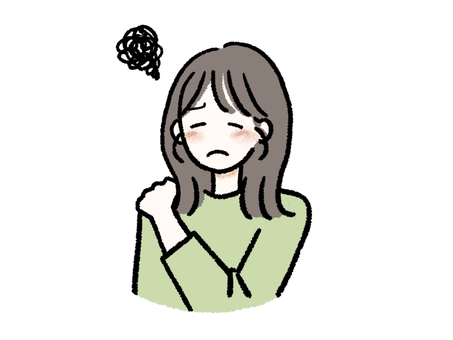 肩こりに悩む女性 肩こり,肩凝り,凝る,痛い,女性,悩む,悩み,だるい,体,きついのイラスト素材