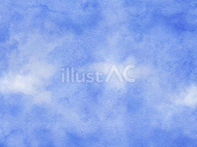水彩風の空13 空,雲,水彩風のイラスト素材