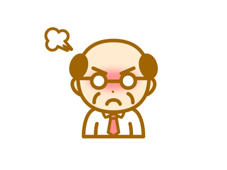 中年メガネサラリーマン　怒る サラリーマン,中年,怒る,大人,男性のイラスト素材