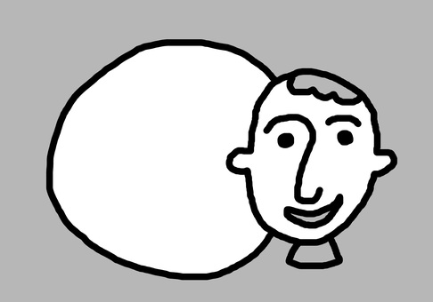 ひとこと 男性,ひとこと,ふき出し,お知らせ,お願いのイラスト素材