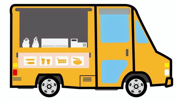 Yellow food truck, JPG and PNG Yellow food truck, kitchen car, pink, event, JPG and PNG