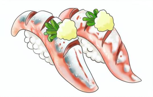寿司ネタのイラスト　アジ 鯵,寿司,握り,食べ物,料理,献立,メニュー,和食,魚,海産物のイラスト素材