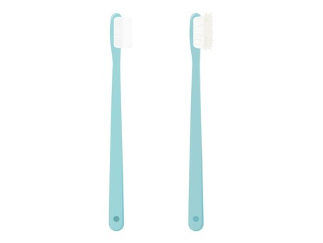 新品と古いハブラシのセット ハブラシ,歯ブラシ,新品,古い,使い古し,セット,ボサボサ,汚い,清潔,きれいのイラスト素材