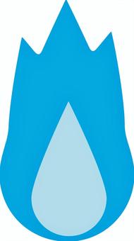 炎のマーク　青火 炎,火,燃える,アイコン,熱い,焚火,火遊び,マッチ,火事,ガスのイラスト素材