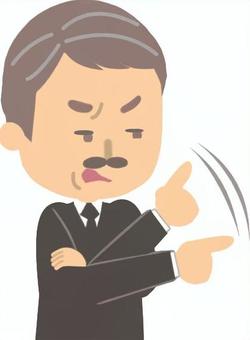 相手の悪い所をしつこく上げ連ねるヒゲ男性 相手の悪い所をしつこく上げ連ねるヒゲ男性 嫌味,説教,怒る,揚げ足,ケチ,しつこい,執拗,粘着質,ネチネチ,細かいのイラスト素材
