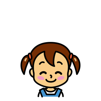 女の子　笑顔 女の子,子供,笑顔,嬉しい,少女,ごきげん,ニコニコ,顔,楽しい,上機嫌のイラスト素材