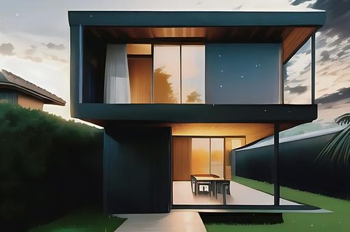 beautiful housing, beautiful housing, family, a house, modern,
