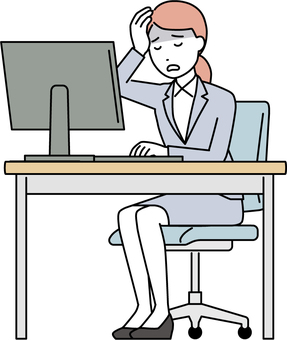 Illustration, female, people, computer, 