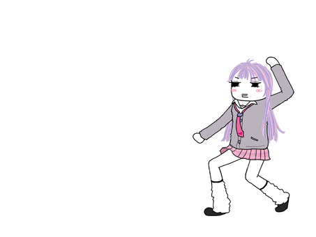 ギャル ギャル,高校生,制服,ファッション,ポーズのイラスト素材