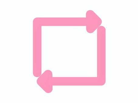 シンプル更新アイコン３（ピンク） 更新,最新,uiアイコン,シンプル,ピンクのイラスト素材
