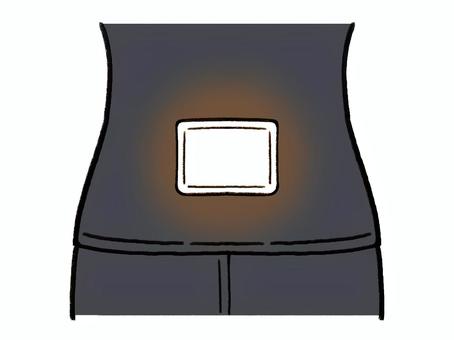 手書き_貼るカイロ_01 貼るカイロ,カイロ,使い捨てカイロ,暖かい,保温,冷え性,冬,寒さ対策,防寒,手軽のイラスト素材