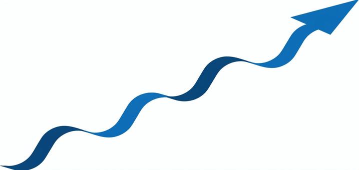 矢印ねじれ　 矢印,方向,誘導,示す,うねる,ねじれ,シンプル,青のイラスト素材