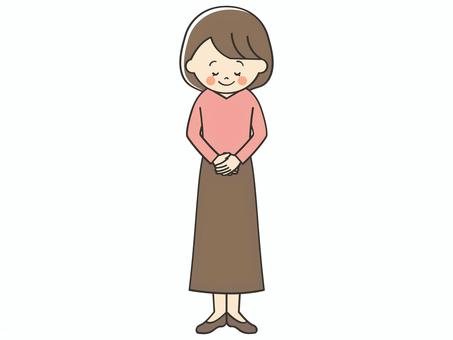 お辞儀をする若い女性 お辞儀をする若い女性 お辞儀,お礼,挨拶,礼,お断り,感謝,ありがとう,笑顔,女性,女のイラスト素材