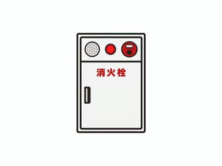 消火栓　白 消火栓,火災報知器,火災警報器,消防,通報,非常ベル,火事,火災,感知,防災のイラスト素材