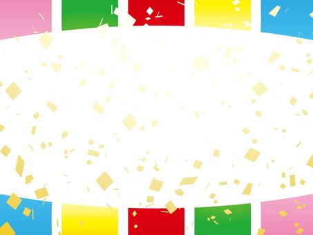 カラフル紙吹雪背景 図形,線,シンプル,紙吹雪,パーティー,お祝い,背景,カラフル,漫画,キラキラのイラスト素材