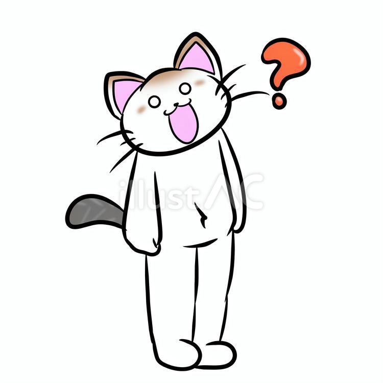 何も理解できてないねこ 猫,三毛猫,無理解のイラスト素材