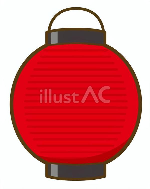 提灯（赤） ちょうちん,アイコン,あしらいのイラスト素材