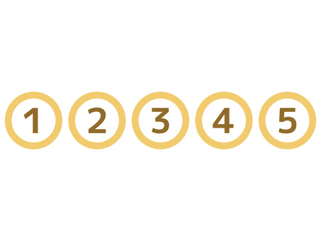 ランキング・ステップ・数字アイコンセット 数字,通し番号,アイコン,リスト,ランキング,順位,ステップ,順番,プロセス,ビジネスのイラスト素材