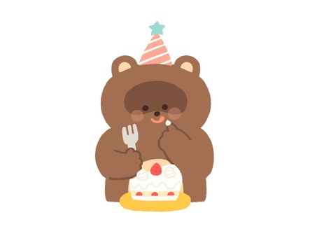 パーティーでケーキを食べるタヌキ ケーキ,タヌキ,動物,食べる,ショートケーキ,パーティー,誕生日,つまみ食い,クリスマス,12月のイラスト素材