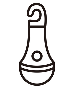 アウトドアキャンプランタン線画アイコン7 led,ランタン,防災,キャンプ,アウトドア,線画,アイコン,吊るす,フック,懐中電灯のイラスト素材