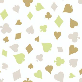 Seamless pattern of yellow playing cards, patrón sin fisuras, jugar a las cartas, corazón, JPG and PNG