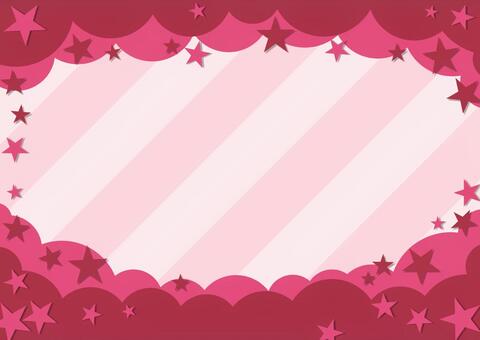 Pink pop star frame, star, frame, tiny, JPG