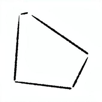 手描きのカクカクの吹き出し89 吹き出し,フレーム,見出し,あしらい,タイトル,カクカク,直線,角,多角,多角形のイラスト素材