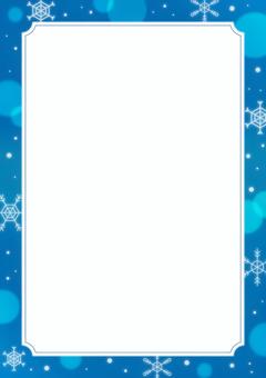 水色の冬の背景イラスト　フレームあり pop,ポスター,背景,広告,sns,web,おしゃれ,可愛い,アート,イラストカードのイラスト素材