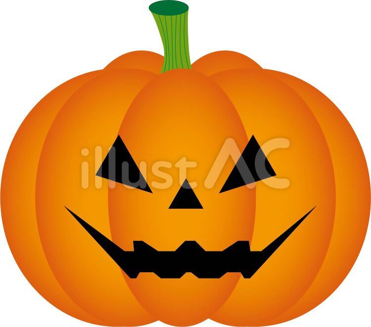 かぼちゃのおばけ　～タイプF～ かぼちゃのおばけ,ハロウィン,かぼちゃのイラスト素材