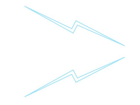 大音量・雷・強調見出しラインフレーム フレーム,飾り枠,飾り罫,稲妻,ライン,強調,見出し,横,大声,叫ぶのイラスト素材