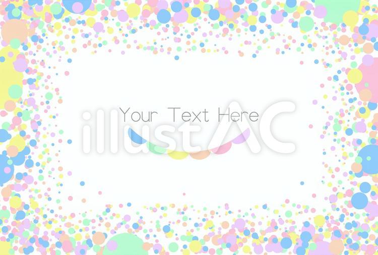 丸のメッセージカード 丸,水玉,しぶきのイラスト素材