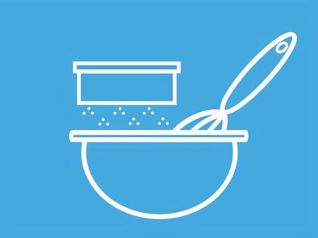 White line drawing Sifting flour Sweets making process, making sweets, engineering, line drawing, JPG and PNG