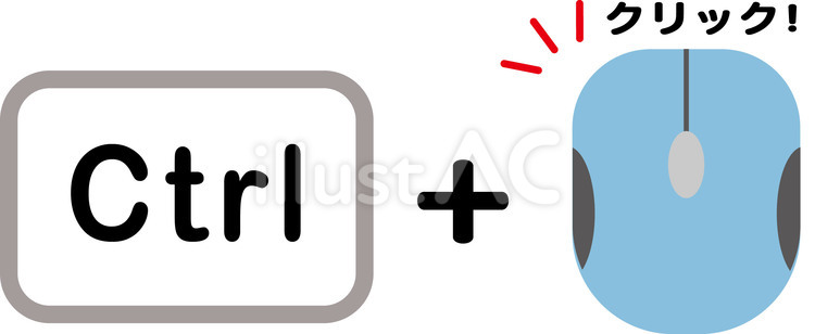 Ctrl+クリック ctrl,クリック,マウスのイラスト素材
