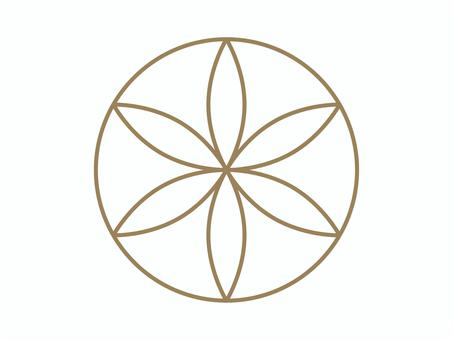 ジャームオブライフ（太）01 ジャームオブライフ,幾何学模様,生命の芽,模様,開運,マーク,シンプル,アイコンのイラスト素材