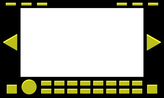 操作盤風フレーム5 フレーム,コントロールパネル,サイバー,ボタン,四角,黄色,かっこいいのイラスト素材