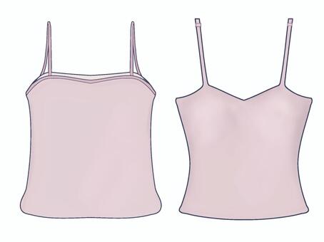 女性キャミソール2種 女性用,レディース,下着,肌着,衣類,キャミソール,カップ付きキャミソール,インナー,インナーウェア,無地のイラスト素材