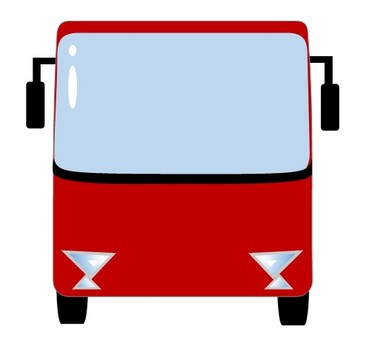 バス74 バス,観光バス,大型バス,正面,ビジネス,ユニーク,オリジナル,イラスト,車,乗り物のイラスト素材