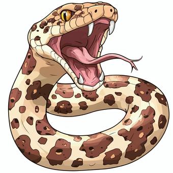 大口で噛みつこうとする蛇(ハブ)1