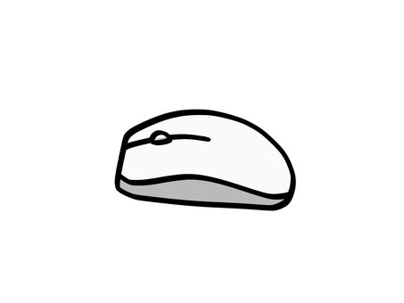 ワイヤレスマウス　白 マウス,ワイヤレスマウス,無線,コンピュータ,pc,デバイス,白,機器,電子機器,アクセサリのイラスト素材