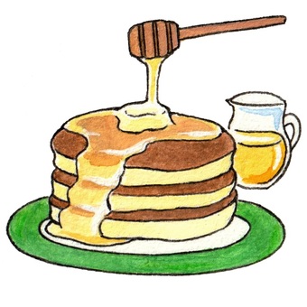 Illustration, pancake, food, sweets, 