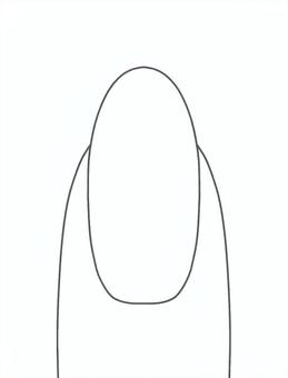 ネイル練習用爪先　白黒 ネイル,爪先,指先,シンプル,練習用,白黒のイラスト素材