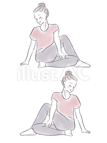 股関節のストレッチ 膝 交差
