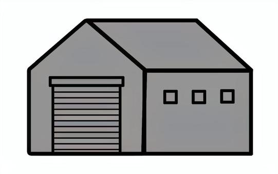 倉庫（ver4) 倉庫,物置,ラフ,生活,建造物,管理,納屋,倉庫業,貸倉庫,輸送業のイラスト素材