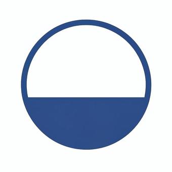 青のサークルフレーム