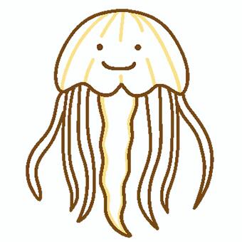 海・川の生き物（クラゲ） 海洋生物,クラゲ,生き物,海鮮,食材のイラスト素材