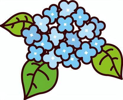 Hydrangea blue, , JPG, PNG and AI