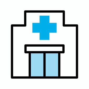 病院　 病院,クリニック,建物,マーク,アイコン,イラスト,シンプルのイラスト素材